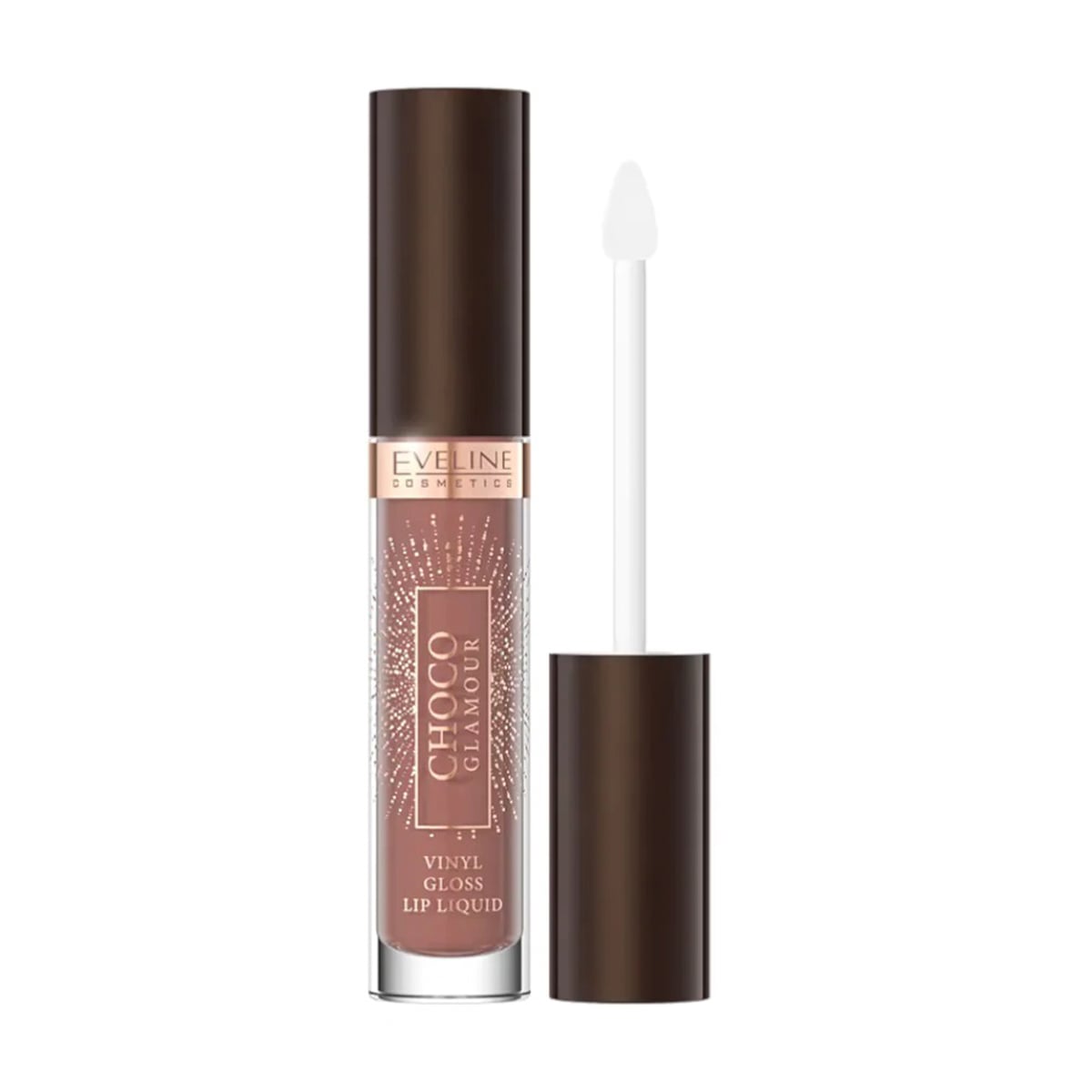 Блиск для губ Eveline Cosmetics Choco Glamour Vinyl Gloss Lip Liquid 01 Ruby Chocolate, 4.5 мл